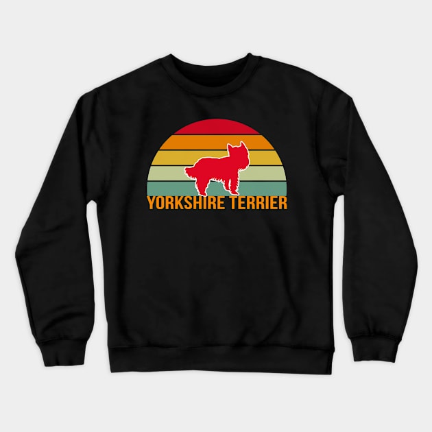 Yorkshire Terrier Vintage Silhouette Crewneck Sweatshirt by seifou252017